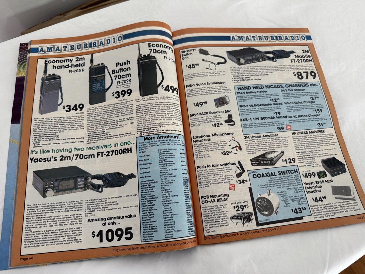 Amateur Radio catalogue from 1986. Given inflation over ~40 years, it goes to show how relatively cheap gear is these days.