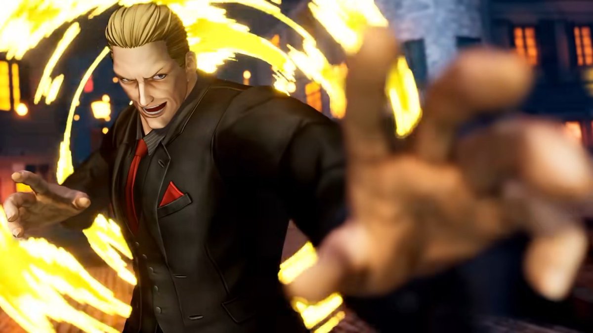 FGAnniversaries's tweet photo. On this day 3 years ago, Team South Town was released as DLC playable characters for The King of Fighters XV. Comprising of Billy Kane, Ryuji Yamazaki, and Geese Howard, they were the second batch of post-launch content released for the game's 1st team pass. https://t.co/9x5O99PrIM