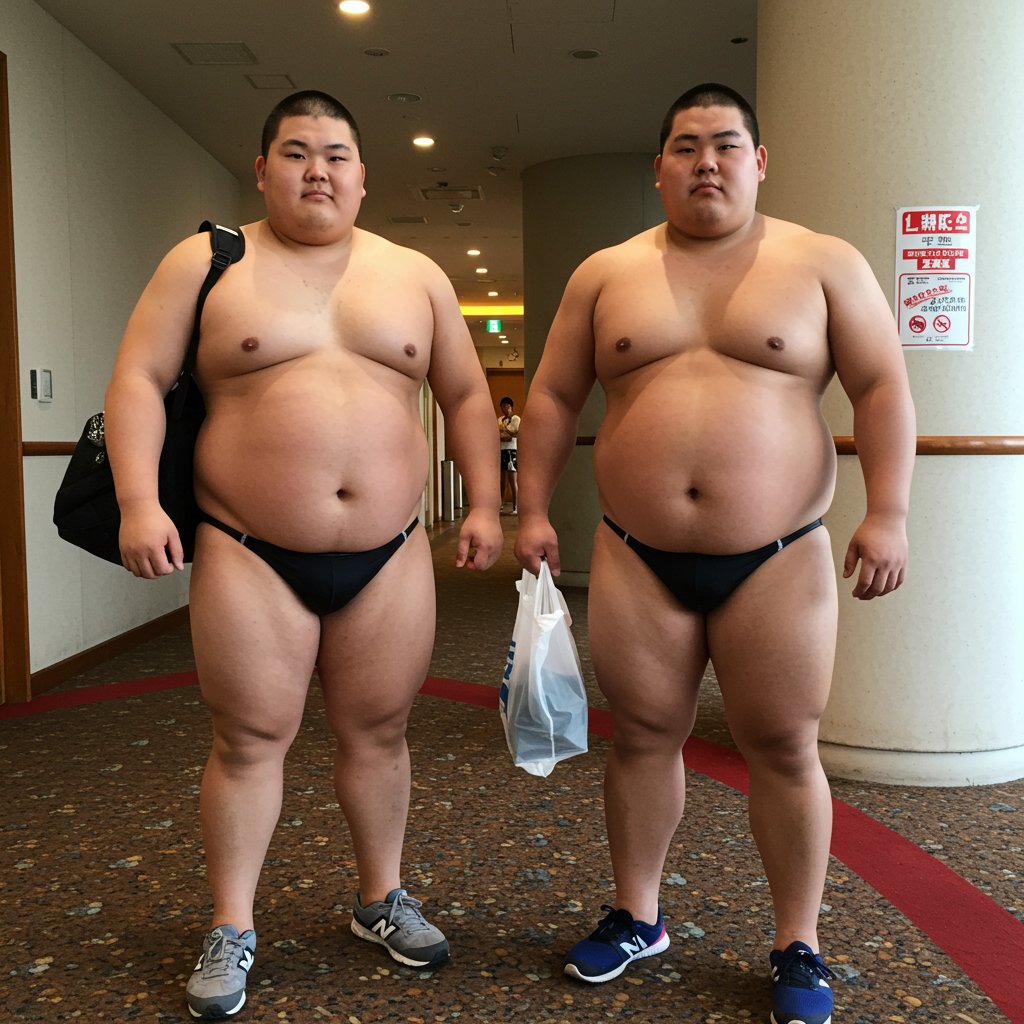 合宿先のホテルロビーにて
おまえら、その格好で買い出し行ってきたのか！？