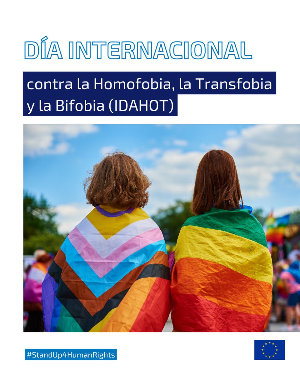 UEenPanama's tweet image. 🌈 En el Día Internacional contra la Homofobia, la Bifobia y la Transfobia, la UE reafirma su firme compromiso de respetar, proteger y garantizar el disfrute pleno e igualitario de todos los derechos humanos por parte de todas las personas LGBTIQ+ 🏳️🌈🏳️⚧️ en todo el mundo.