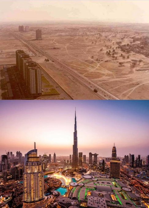 sxptinobiel's tweet image. 7. Dubai: 1990 vs 2021

Gila sih, Dubai berubah drastis banget. Dulu 1990 cuma gurun, eh sekarang 2021 udah jadi kota futuristik dengan Burj Khalifa. Transformasi tercepat di dunia, mungkin?