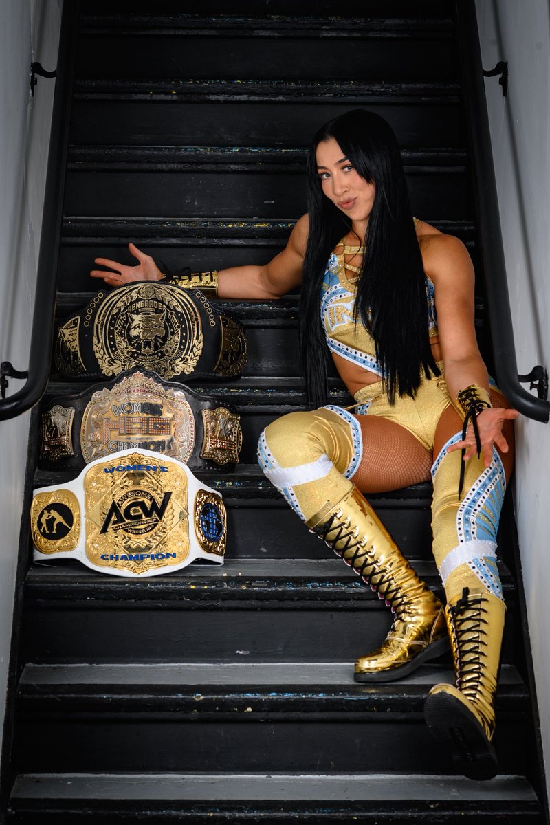Indi Wrestling (@indi_hartwell) on Twitter photo I wore gold and won more gold 🤯
New <a href="/this_is_acw/">Awesome Championship Wrestling</a> women’s champion 🏆 I wore gold and won more gold 🤯
New <a href="/this_is_acw/">Awesome Championship Wrestling</a> women’s champion 🏆