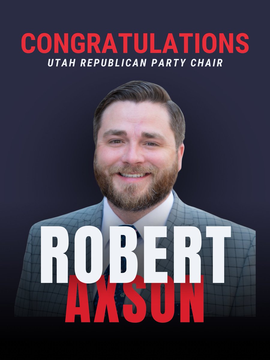 UtahGOP's tweet image. Congratulations UTGOP Party Officers!
Chair - Robert Axson
Vice Chair - Melanie Monestere
Secretary - Stafford Palmieri Sievert
Treasurer - Chris Null
#utgop #utpol #utgopconvention2025