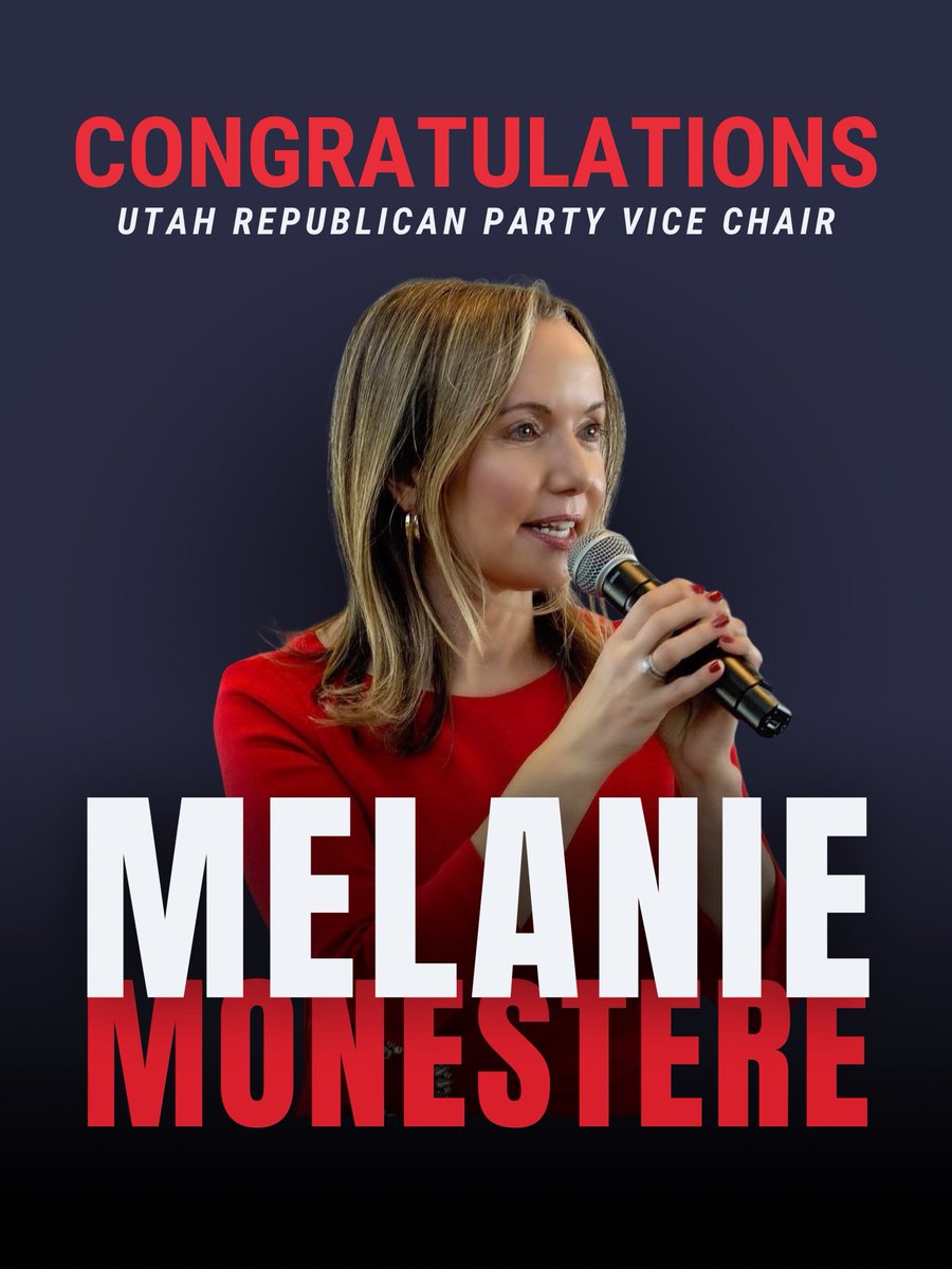 UtahGOP's tweet image. Congratulations UTGOP Party Officers!
Chair - Robert Axson
Vice Chair - Melanie Monestere
Secretary - Stafford Palmieri Sievert
Treasurer - Chris Null
#utgop #utpol #utgopconvention2025