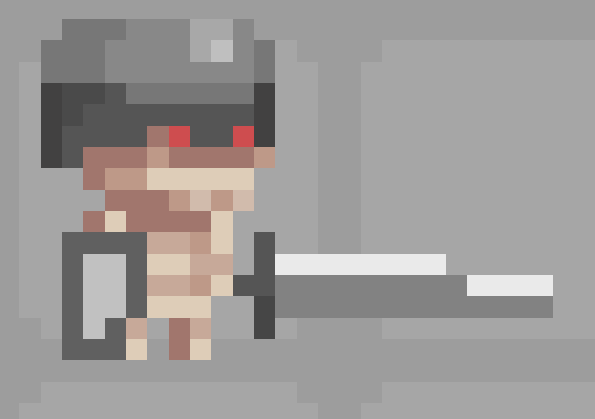 JingoGames's tweet photo. He's ready to stab. Skeleton warrior fighting in the name of JINGO! #praisejingo #pixelart #gamedev https://t.co/Y8VS3nhwrm
