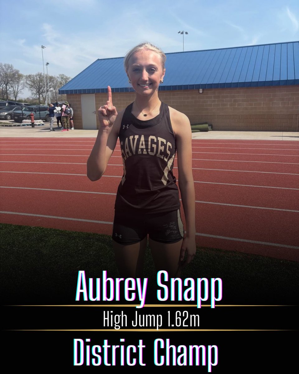 🚨 Sophomore Aubrey Snapp win Districts in High Jump and will advance to Sectionals next weekend 🚨