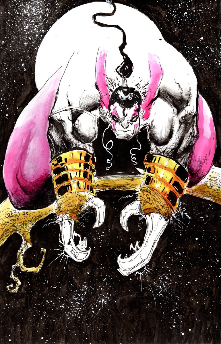 unhingedent's tweet image. A #Ripclaw #maxx #homage to sit in for the original piece I lost for @RickSaylor4 11x17  #micron/#watercolor #topcow #imagecomics #comicartist #fanart #artistsofohio