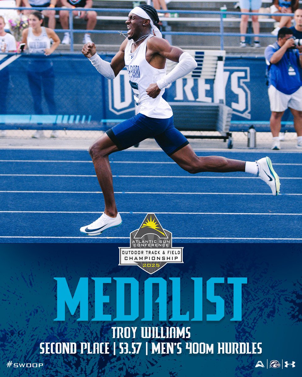 OspreyXCTF's tweet photo. Troy Williams secures second in the Men's 400m Hurdles with a time of 53.57! 

#SWOOP x #ASUNOTF https://t.co/7aonQVYvwF