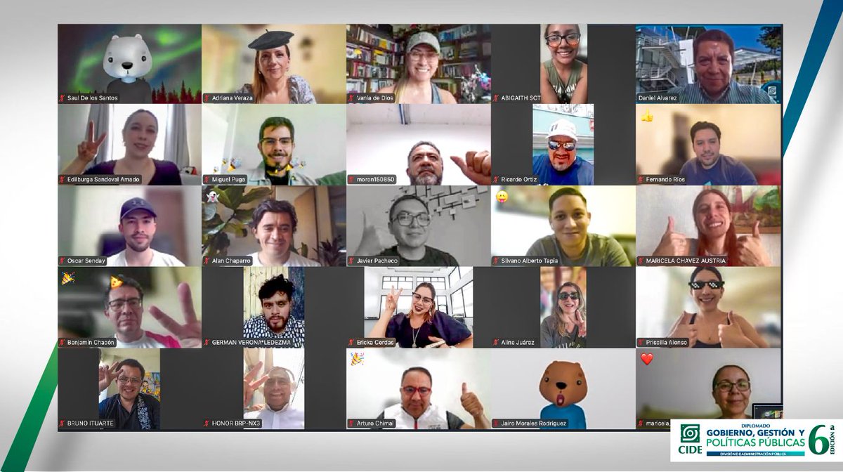 CIDE_MGP's tweet image. Desde la MGP felicitamos a las y los estudiantes del Diplomado en Gobierno Gestión y Políticas Públicas 6a edición por haber concluido exitosamente una etapa más de su desarrollo profesional.
¡Nos vemos en la 7a edición!
#DGGPP6
@CIDE_MX @CIDEMAPP @DPP_CIDE @GyPP_CIDE @rovelove7…