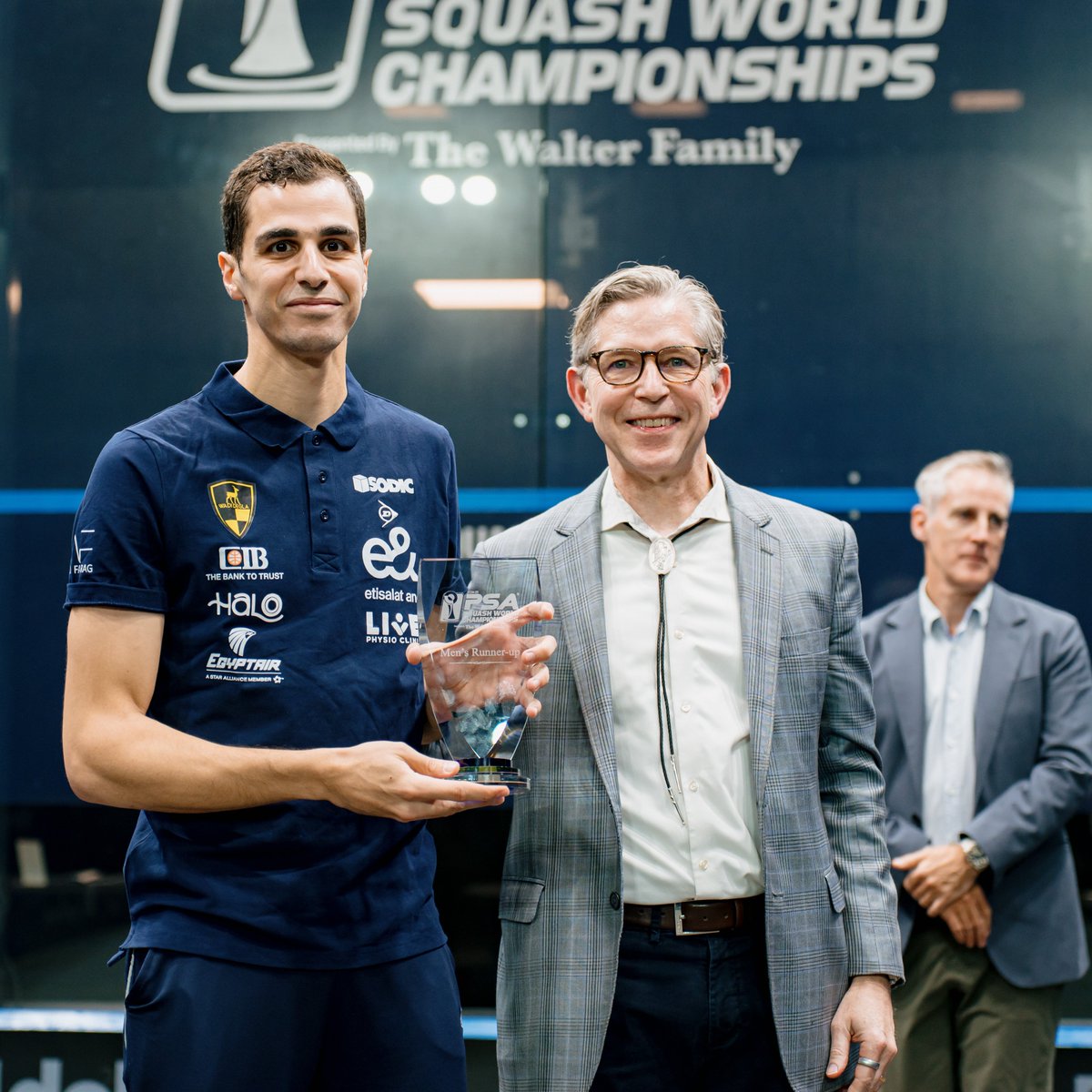 World No.2 <a href="/AliFarag/">Ali Farag</a> finished runner-up in the final of the <a href="/PSAWorldChamps/">PSA World Championships</a> to Mostafa Asal

#PSAWorldChamps