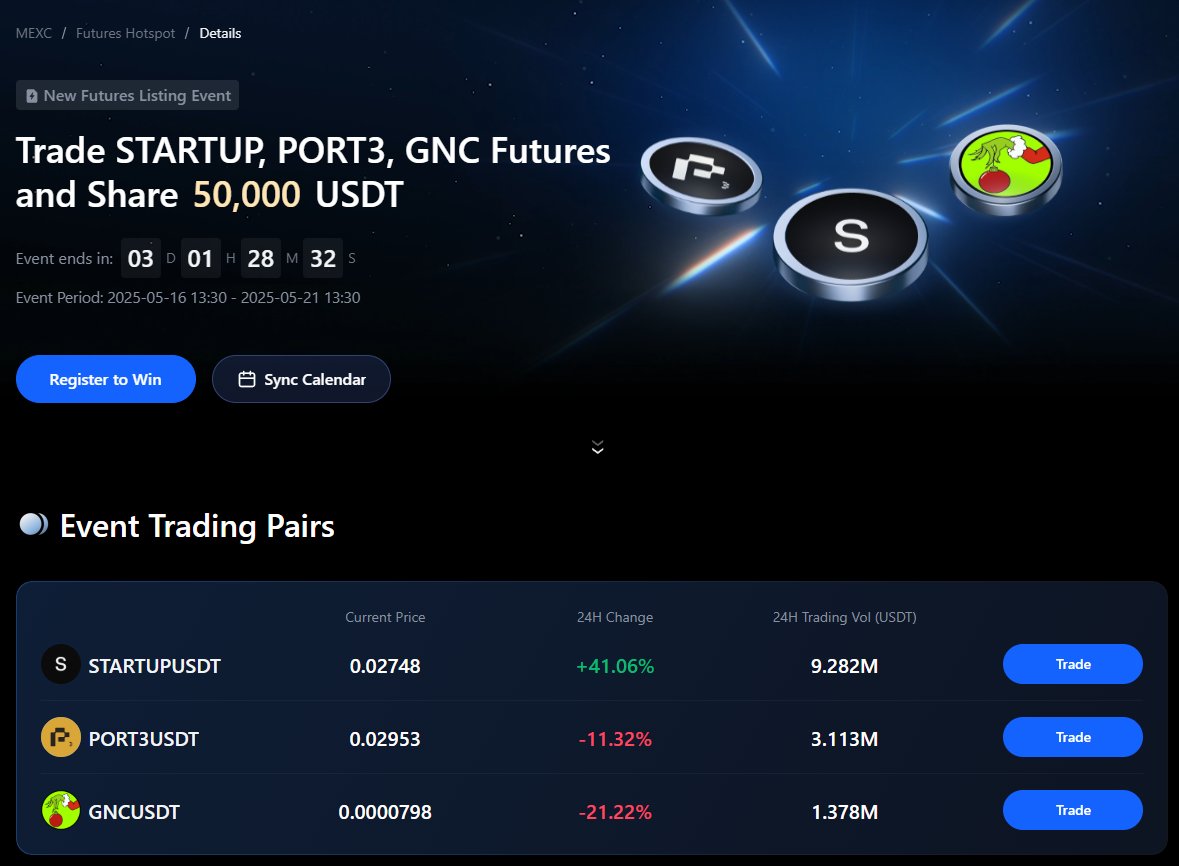 gncmeme's tweet photo. MEXC Future &amp; Share EVENT is on going,

Trade $GNC and get your rewards! https://t.co/tBQFNTgNWv