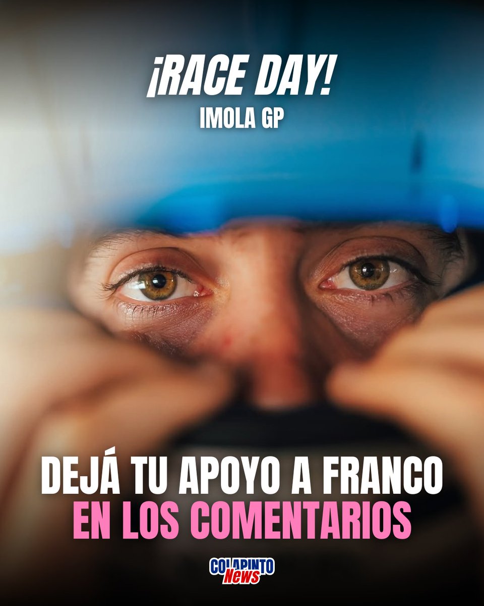 ¡HOY CORRE FRANCO! 

Un país, un piloto, un sueño. 

#VamosFranco