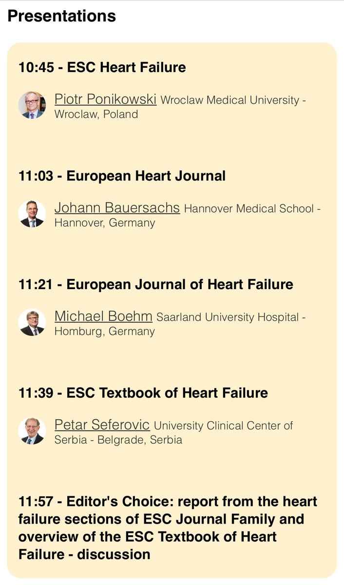 Johann Bauersachs (@jbauersachsmd) on Twitter photo #HeartFailure2025
Room 2 10.45
➡️ Best #HeartFailure Papers from the <a href="/ESC_Journals/">European Society of Cardiology Journals</a>‼️
#EHJ #EJHF #ESC Heart Failure
<a href="/ehj_ed/">EHJ Editor-in-Chief</a> <a href="/EJHFEiC/">EJHF Editor-in-Chief</a> <a href="/HFA_President/">HFAPresident</a>
<a href="/ppponikowski/">Piotr Ponikowski</a> <a href="/slumberbell/">Novi Yanti Sari</a> <a href="/WilfriedMullens/">Wilfried Mullens</a> <a href="/ShelleyZieroth/">Shelley Zieroth</a> #HeartFailure2025
Room 2 10.45
➡️ Best #HeartFailure Papers from the <a href="/ESC_Journals/">European Society of Cardiology Journals</a>‼️
#EHJ #EJHF #ESC Heart Failure
<a href="/ehj_ed/">EHJ Editor-in-Chief</a> <a href="/EJHFEiC/">EJHF Editor-in-Chief</a> <a href="/HFA_President/">HFAPresident</a>
<a href="/ppponikowski/">Piotr Ponikowski</a> <a href="/slumberbell/">Novi Yanti Sari</a> <a href="/WilfriedMullens/">Wilfried Mullens</a> <a href="/ShelleyZieroth/">Shelley Zieroth</a>