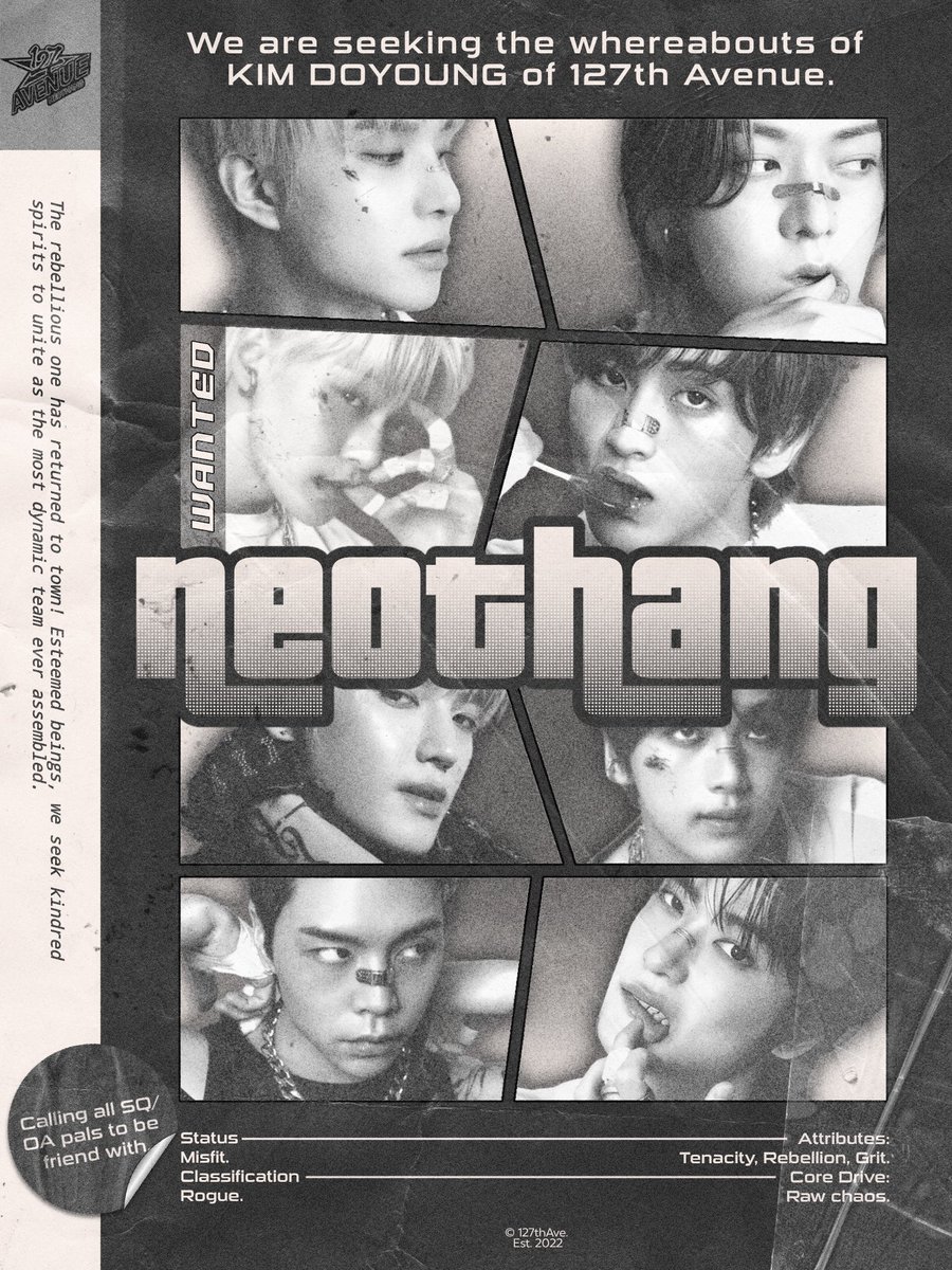 127th Avenue is on the prowl hitting these gritty streets, eyes peeled for Doyoung to complete! Any other squad out there who is willing to swap stories in the smoke and hammer out a bond strong enough to outlast the noise could also come here. Roll in a blast together!