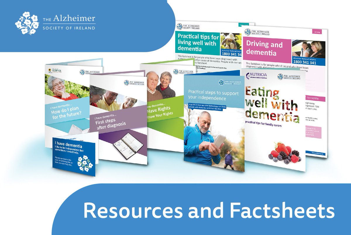 Have you seen the wide range of resources and fact sheets that we have produced for people living with dementia and family carers? 📰 
You’ll find them here: alzheimer.ie/get-support/re… 
#DementiaSupports