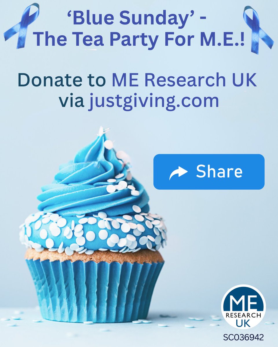 It's 'Blue Sunday' today 💙 

Donate to ME Research UK -
bit.ly/meresearchukte…

Don't forget to share donation link with family and friends! All funds go towards biomedical research. 

Thank you 

#MECFS #myalgicencephalomyelitis #pwme #Bluesunday #Bluesunday2025 #teapartyforme