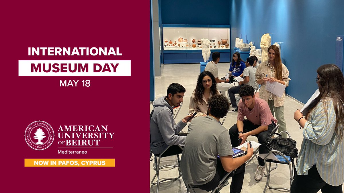 American University of Beirut - Mediterraneo (@aubmediterraneo) on Twitter photo On #InternationalMuseumDay, we celebrate museums as gateways to #history, #culture, and #education. At AUB Mediterraneo, we’re proud of the <a href="/AUB_Lebanon/">American University of Beirut</a> Museum of Archaeology in #Beirut, a treasure trove of ancient history. Students at our campus in #Pafos, Cyprus enjoy the On #InternationalMuseumDay, we celebrate museums as gateways to #history, #culture, and #education. At AUB Mediterraneo, we’re proud of the <a href="/AUB_Lebanon/">American University of Beirut</a> Museum of Archaeology in #Beirut, a treasure trove of ancient history. Students at our campus in #Pafos, Cyprus enjoy the