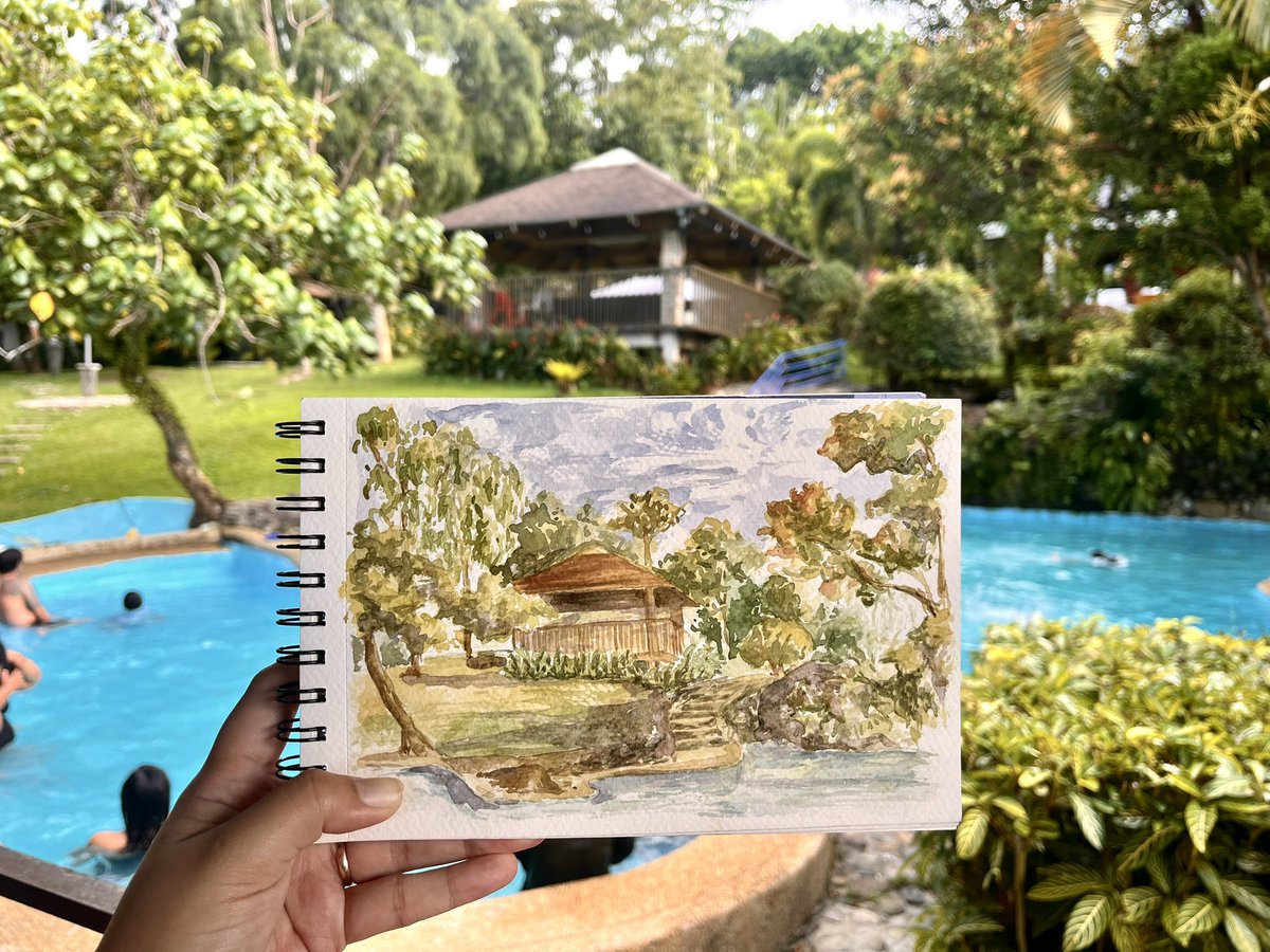 1-hour en plein air painting. somewhere in tanay. 🌼🍂🌴