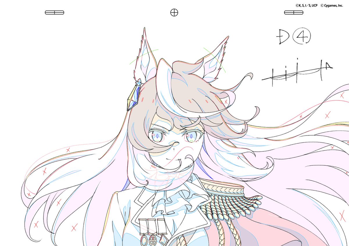 32qmiya's tweet photo. 『ウマ娘 シンデレラグレイ』のop1.2と6話原画で参加させていただきました。
担当部分はop1.2のルドルフのシーン、6話では勝っちゃうよのシーンです。
ありがとうございました！！！

#シングレ　#アニメウマ娘 https://t.co/RSKC42BcEX