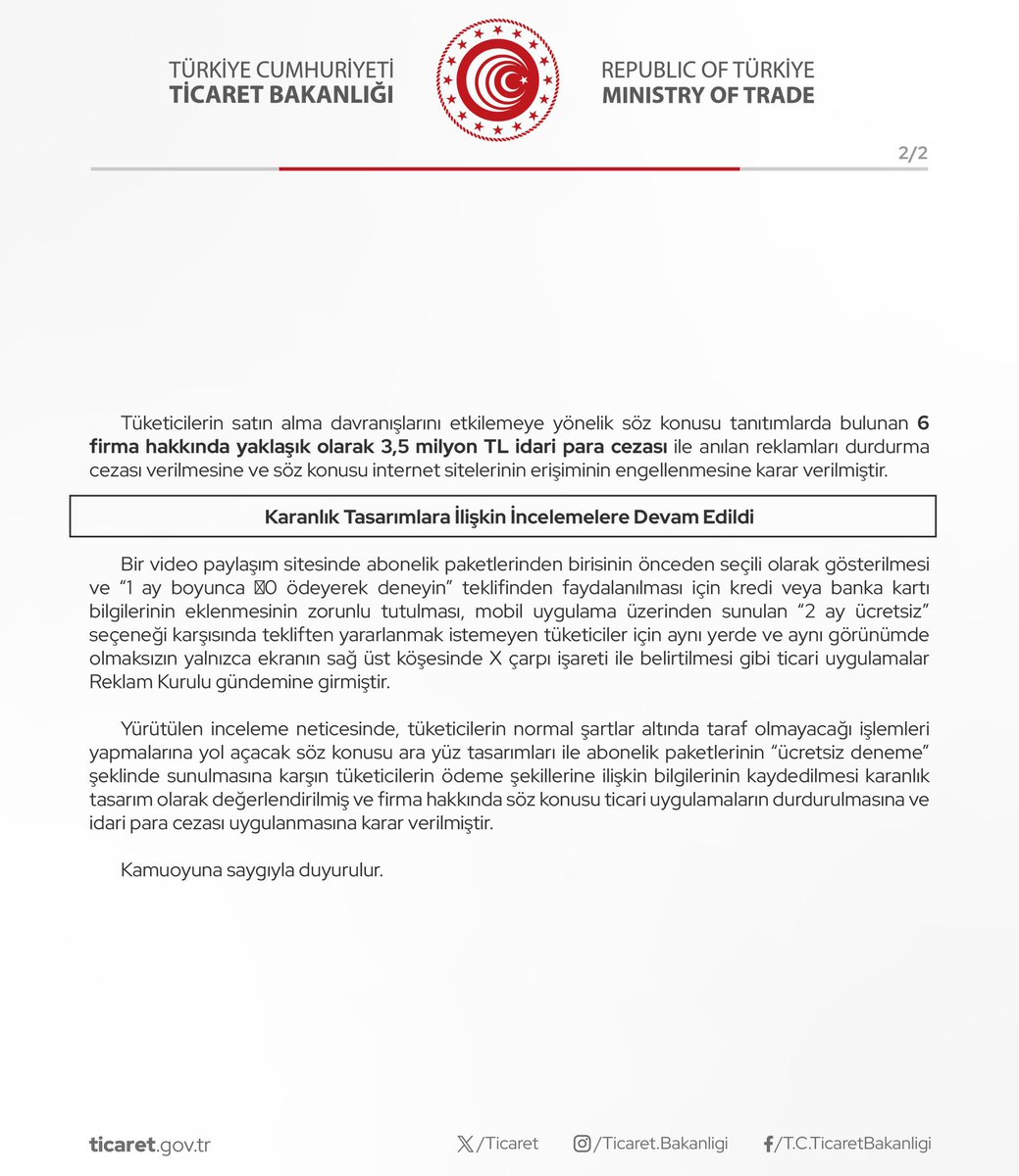 Reklam Kurulu Aldatıcı Reklamlara Geçit Vermiyor

(18.05.2025)