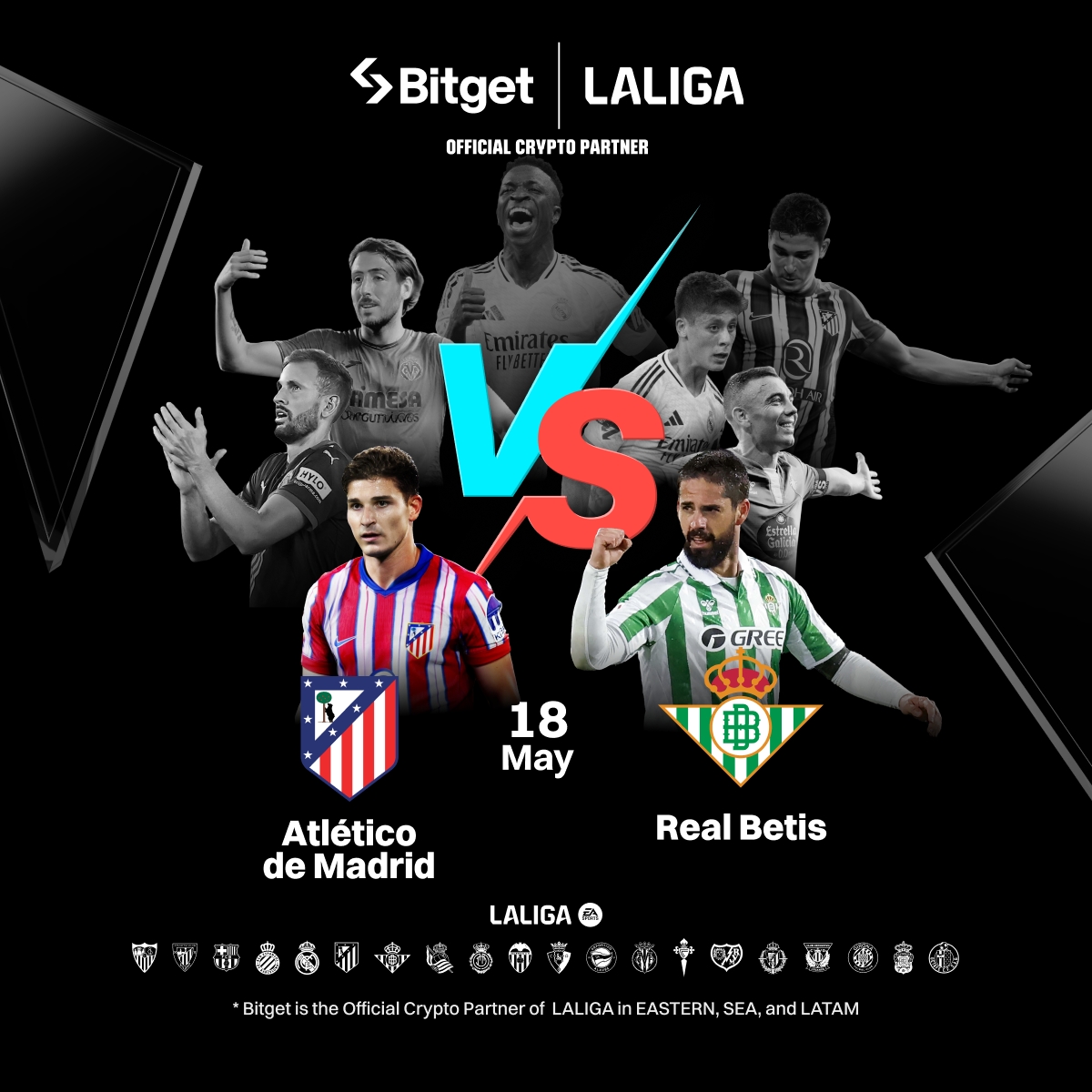 Today is the day! ⚽ @Atleti vs @RealBetis—another battle of perseverance. Atlético  Madrid has won 52% of their matches against Real Betis! But Betis is known  for fighting until the very last