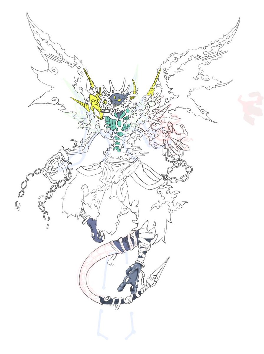 新しい魔神を書いております！
 #イラスト  #イラスト好きさんとつながりたい