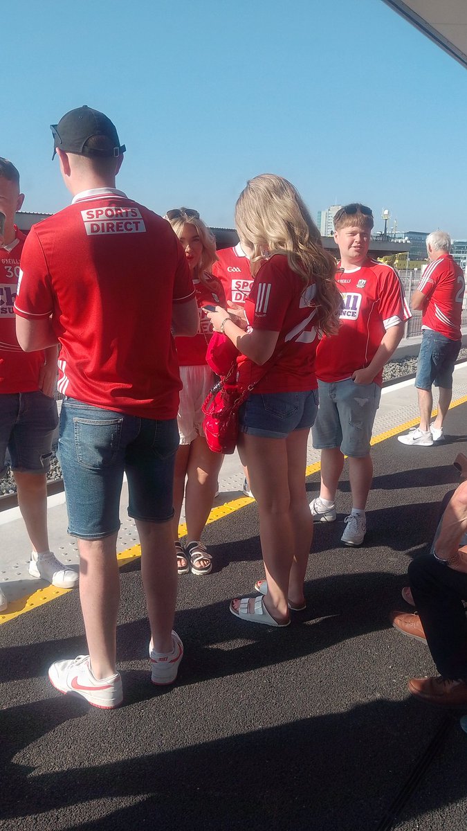 JoeSeward1's tweet photo. Cork supporters are out early this morning - heading by rail -car and bus to Limerick in their thousands. It will be interesting to see what the ratio of Limerick to Cork supporters is at
@LITgaelicground later 4pm 🟢🆚🔴
#GAA
#Cork 🔴
#RebelsAbu
#Limerick 🟢
#LimerickvCork https://t.co/pG9btbn4kJ