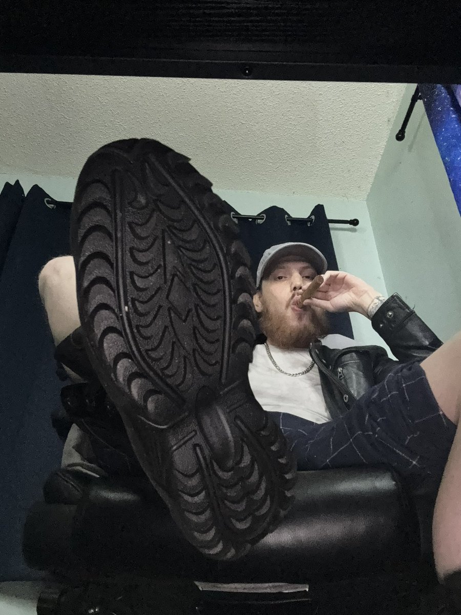 Worship My Leather Boots.
My Leather Jacket. Watch Master Smoke a cigar. Lick ever inch of my size 14 soles