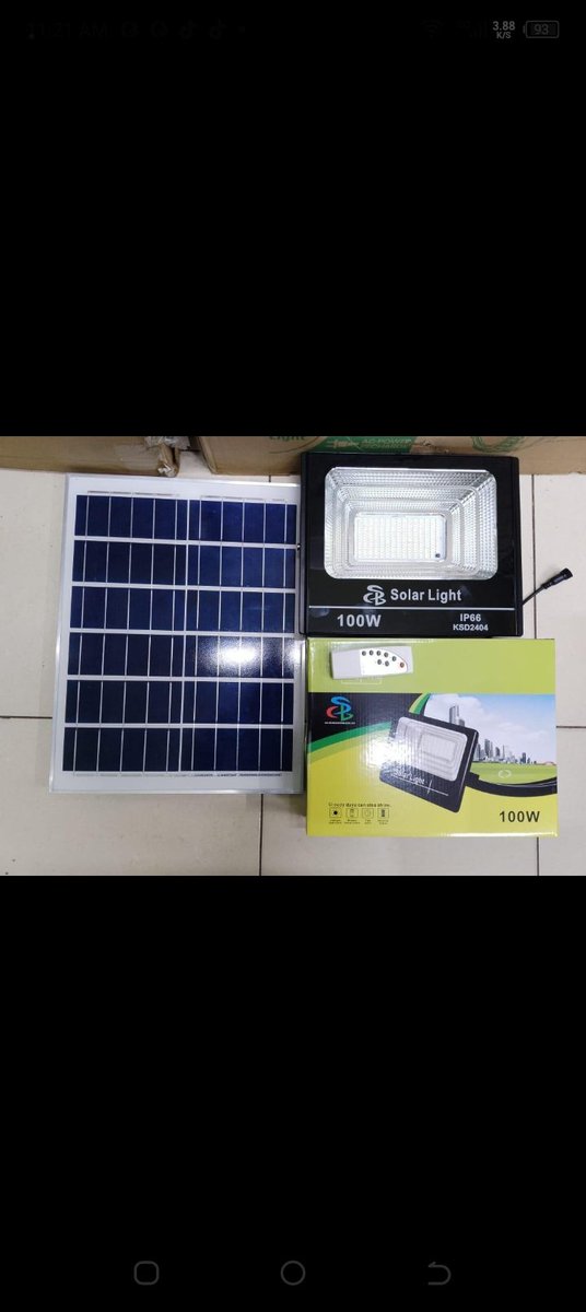 ClasicEquipment's tweet image. High Quality Solar Floodlights. 
For outdoors security lighting.
Prices;
30W @ 2,500
60W @ 3,500
100W @ 4,500
200W @ 6,500
300W@ 8,500
Installations available at a fee.
Call/Text/WhatsApp 0721275514.

#Solarfloodlights #solarstringlights #solarstringlights #solarsecuritylights