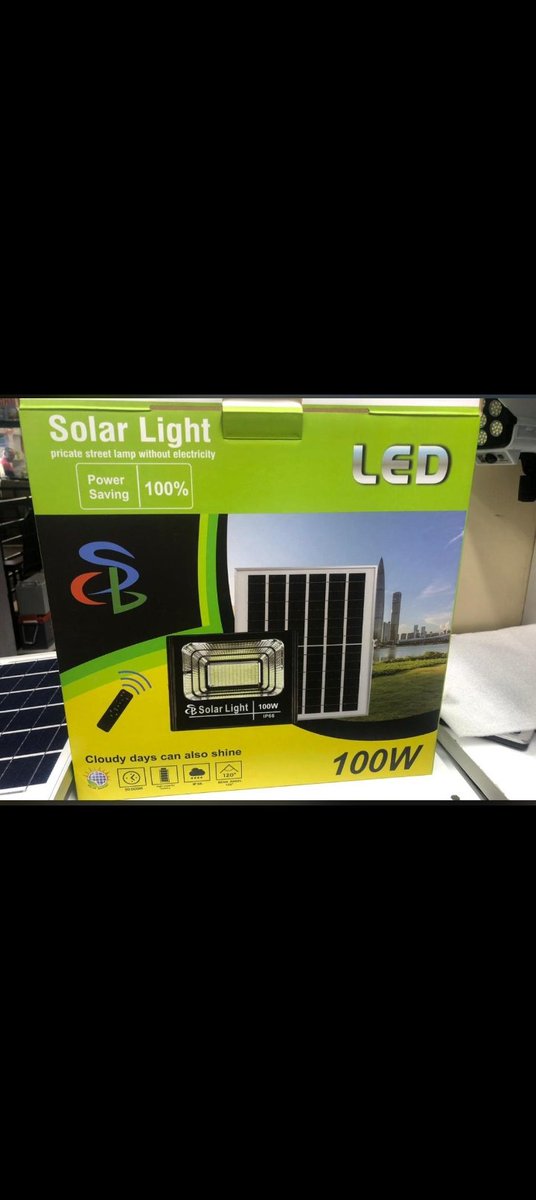 ClasicEquipment's tweet image. High Quality Solar Floodlights. 
For outdoors security lighting.
Prices;
30W @ 2,500
60W @ 3,500
100W @ 4,500
200W @ 6,500
300W@ 8,500
Installations available at a fee.
Call/Text/WhatsApp 0721275514.

#Solarfloodlights #solarstringlights #solarstringlights #solarsecuritylights