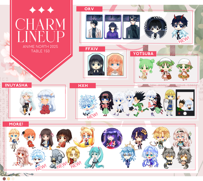 mangagirl987's tweet photo. My catalogue for #animenorth2025 is here! My table will also have #orv , #hsr &amp; #hxh blind bags for people to purchase. I will be tabling with
@tincchos  LADS stamp rally + on-site c0mm info below!📷 https://t.co/2SzKJROUn5