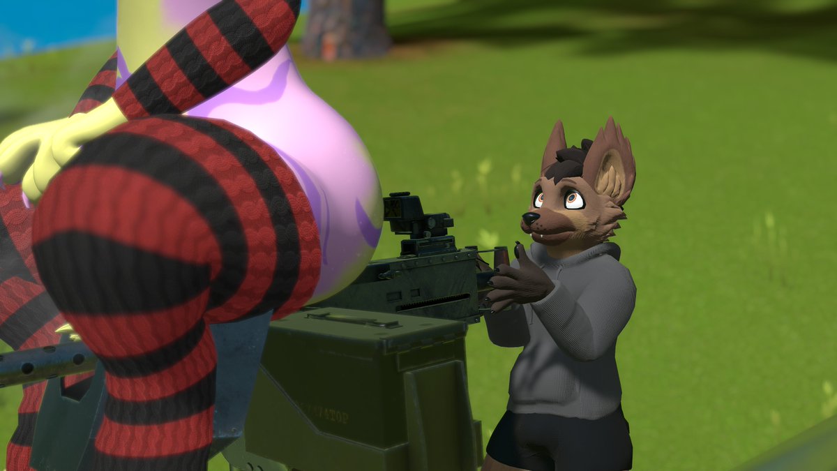 Sitting on <a href="/HyenaGuyy/">Softy</a> 's gun