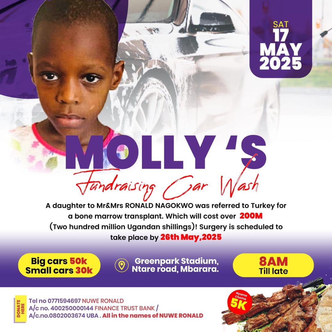 Kachainamedia's tweet photo. and family to spread the word. 3. *Pray*: Send positive vibes and prayers for Molly's speedy recovery.  ## Contact Information For donation details and account numbers, please watch the video.  Let's make a difference and #SaveMolly! #KachainaUpdates. @MinofHealthUG https://t.co/ue4WcJisdJ