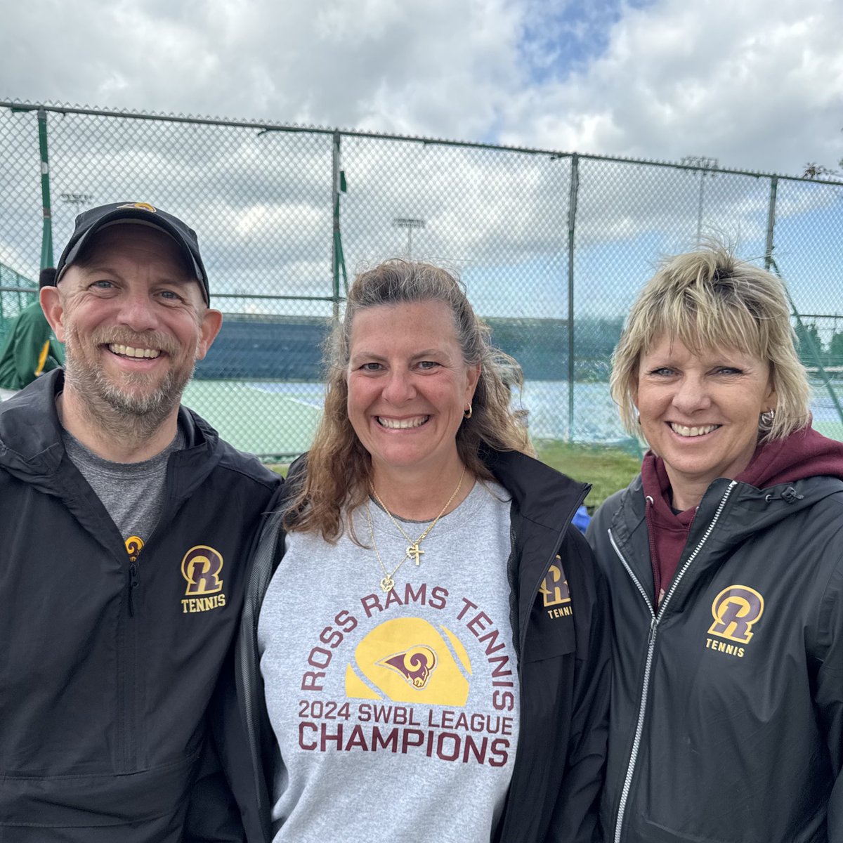 Just 3 coaches enjoying a beautiful morning at the courts!
