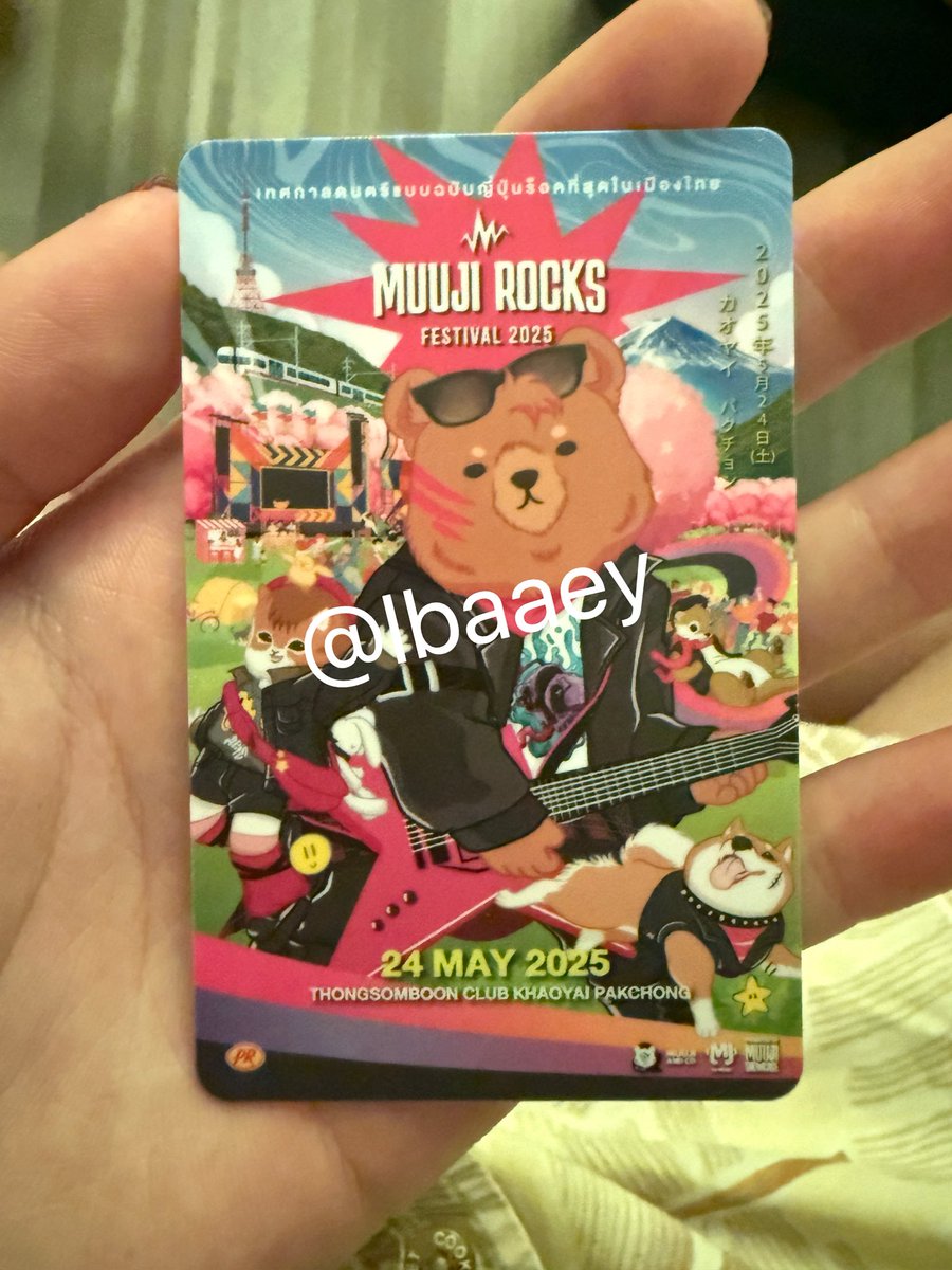 Ibaaey's tweet photo. ปล่อยบัตร #Muujirocks2025 800 ค่าา 
มี 1 ใบ พร้อมส่ง นัดรับตัวเมืองโคราชได้ค่ะ 
สอบถามก่อนได้นะคะ
#Muujirocks2025
#มูจิร็อค
#ปล่อยบัตร
#ปล่อยบัตรคอน https://t.co/zgJsIHPZsG