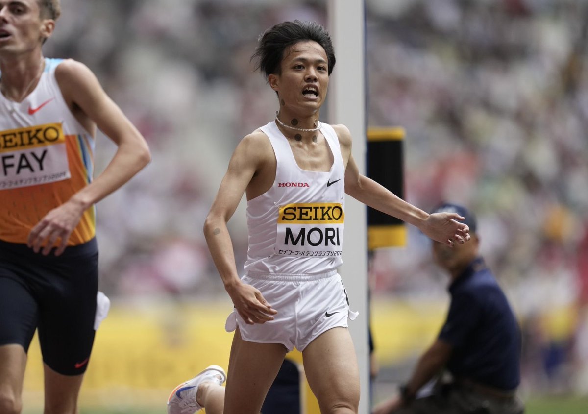 honda_track's tweet photo. 【#セイコーGGP　男子3000m】

#森凪也

4位(日本人1位)☆7分41秒58
自己ベスト更新、日本歴代2位の好記録をマーク！

#Honda陸上競技部
#BeyondtheChallenge https://t.co/AXgiS2anIk