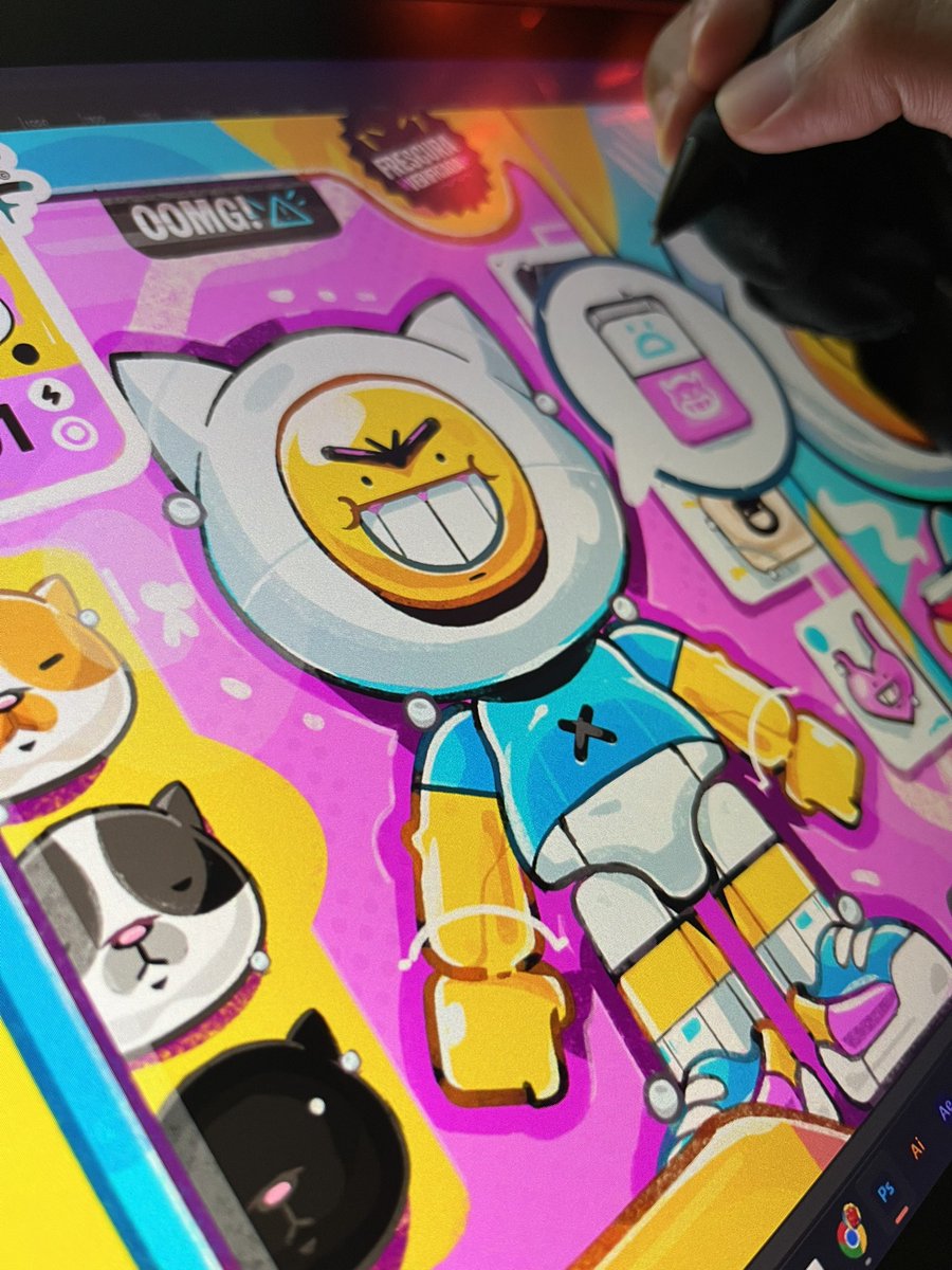 Mi #starterpacknoai ha sido una aventura muy divertida aun falta animarlo pero que chulito va quedando ✨