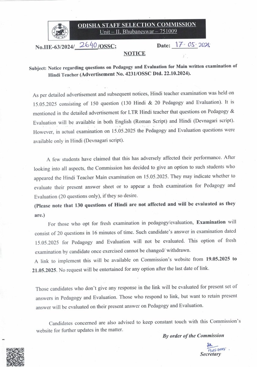 chinmaysir_cm's tweet photo. LANGUAGE SHOULD NOT BE A BARRIER || THANK YOU SIR @abhayips86 FOR THIS NOTICE. 
THANKS https://t.co/KMiDZvmGIs. 
ALL ASPIRANTS OF ODISHA FOR UPCOMING LTR MAINS ARE EXPECTING BILINGUAL QUESTIONS IRRESPECTIVE OF THE LANGUAGE THEY HAVE CHOSEN WHILE APPLYING. KINDLY CONSIDER 🙏 https://t.co/RtpsvCspjD