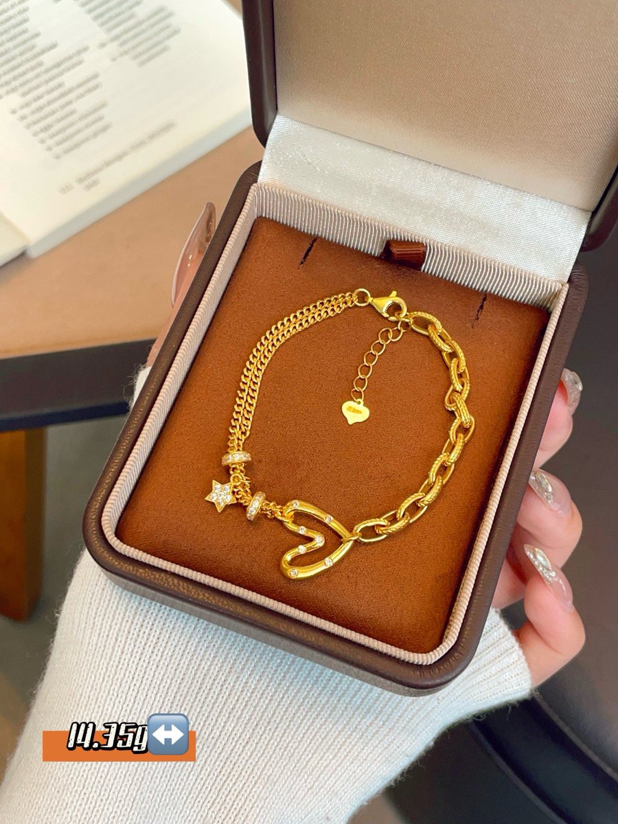 fishhappybyself's tweet image. 情人节特推款💗
5G足金爱心手链💕

 #黄金 #手链 #黄金手链