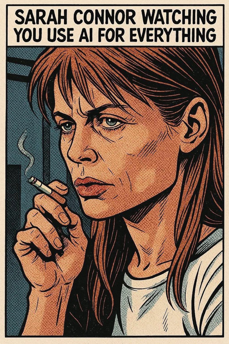 Sarah Connor: trains, fights, saves humanity from AI.

Me: asks ChatGPT why my 5GHz SSID isn’t broadcasting on channel 149.

Sorry Sarah, we chose convenience over resistance.