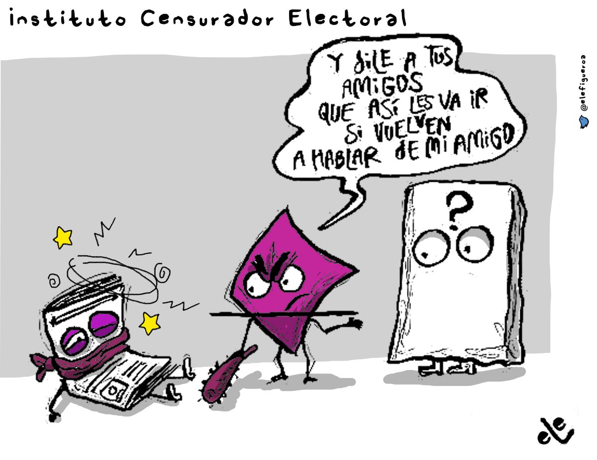 girodetuercamx's tweet photo. El nuevo Instituto #Censurador #Electoral a la orden de un personaje desconocido...
Cartón de @elefigueroa https://t.co/y2ZadtEUmt