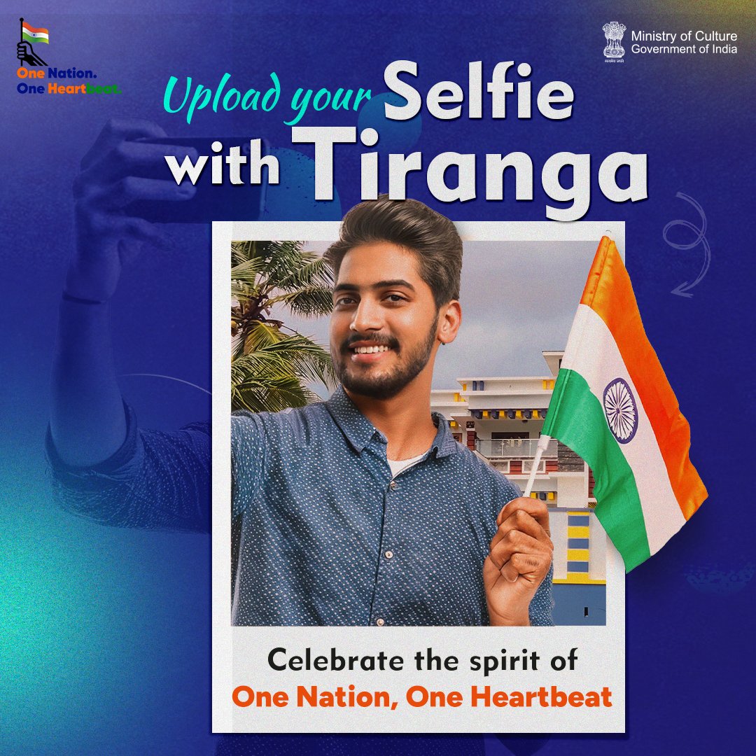 victoriamemkol's tweet photo. Salute the spirit of our bravehearts today &amp; every day by clicking a selfie with Tiranga &amp; uploading it as your display picture. Let's show the world we are #OneNationOneHeartbeat! #EkDeshEkDhadkan

#CultureUnitesAll #MagicOfMuseums #harghartiranga https://t.co/esVCcGYJFJ