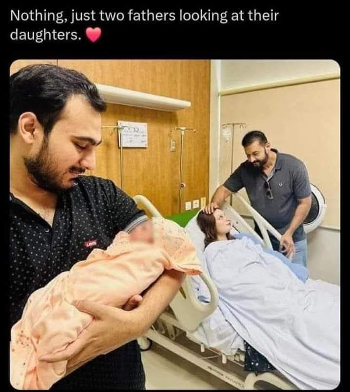 Nothing, just two fathers looking at their daughters🩷