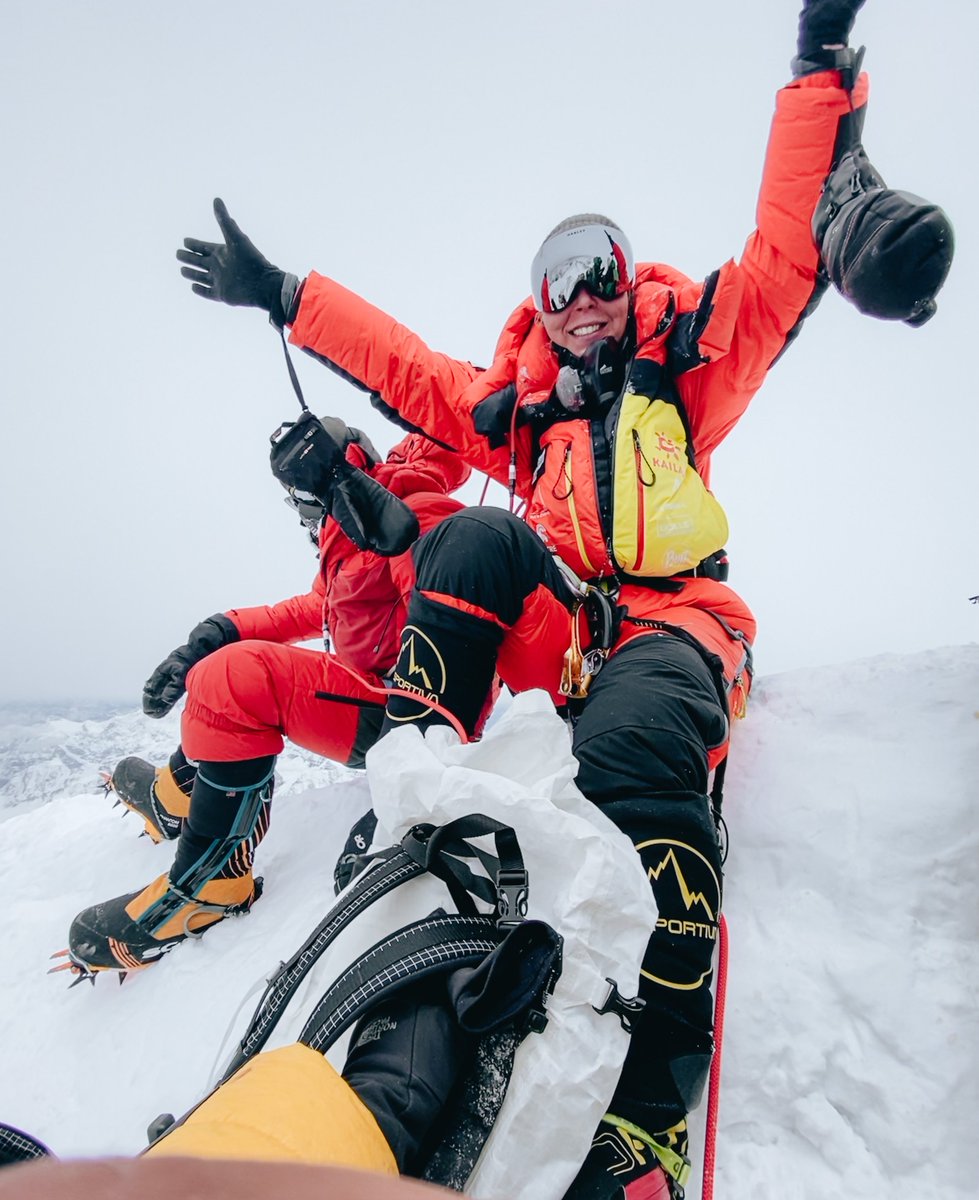 EMMA OESTERGAARD from Denmark 🇩🇰 and PASANG TENJE SHERPA 🇳🇵 have successfully reached the summit of Kangchenjunga (8,586m) this morning (18 May 2025) with Seven Summit Treks! 

Emma Oestergaard has previously climbed multiple peaks with Seven Summit Treks and holds the title of