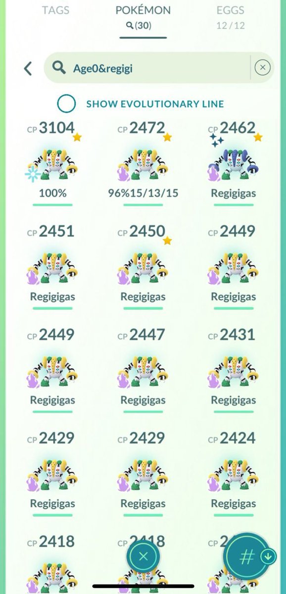 DHMorato98's tweet photo. Día de Incursiones Oscuras de Regigigas 
30 Raids Oscuras
1 100% purificado
Un 96% oscuro
2 shinys (1 puede ser shundo 🥴)

#PokemonGO 
#Regigigas https://t.co/QbbLa4aSm5