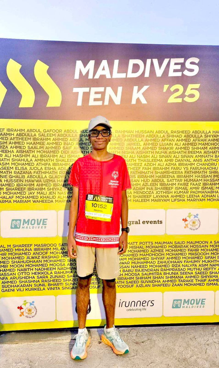 10K conquered! With quiet strength and unstoppable determination, Mashal showed us his limitless potential. This is just the beginning—Special Olympics Maldives, get ready!

Proud of you, Mashal! Shoutout to the parents and coaches who helped him shine. The journey continues