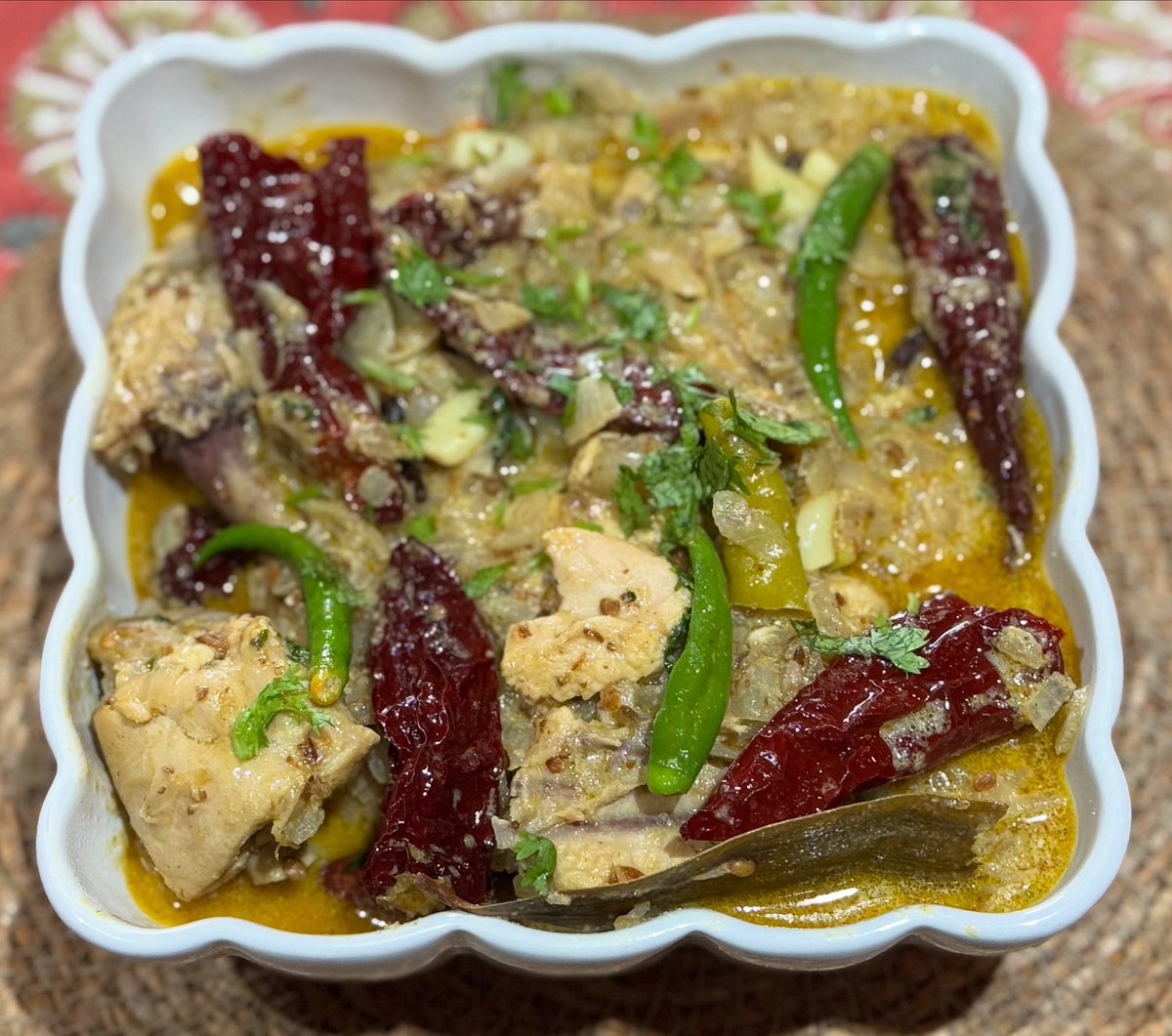 Today it was a Lucknow recipe, a kind of stewed chicken in #KhadaMasala!!! #PrabirAlsoCooks😋