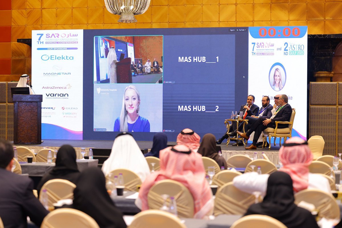 TamerRefaatMD's tweet image. Great to join @lauren_henke &amp;amp; @Dr_AliHosni in the @ASTRO_org endorsed session at @SARO_KSA 2025🇸🇦 — one of the most engaging sessions! I spoke on RT in pancreatic cancer &amp;amp; shared exciting Phase I/II trials at @LoyolaHealth Grateful to ASTRO &amp;amp; SARO for this global platform.