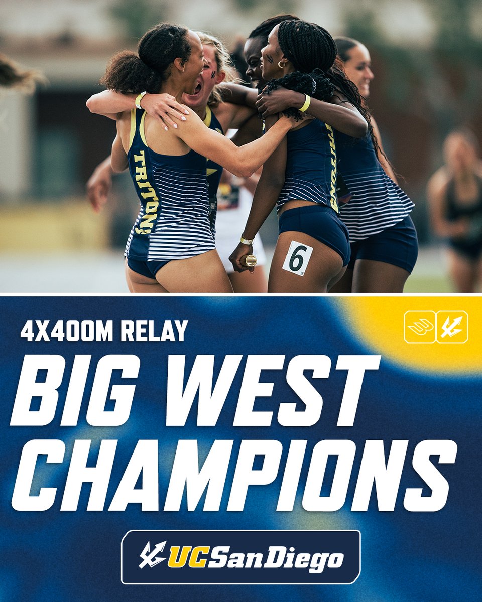 The Tritons are the 4x400M Relay Champions!

#GoTritons