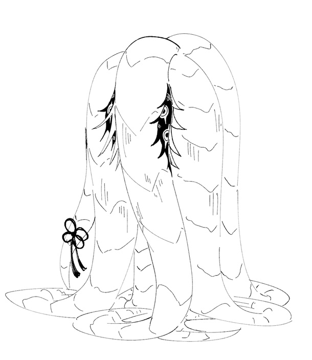 you_a_shake's tweet photo. 髪の毛おろしてるママゴアシ描いたはずやのにヘドラみたいになってもうた https://t.co/DMWD5zfALl